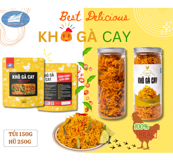 KHÔ GÀ CAY 150G